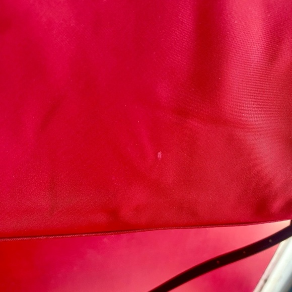 Dooney & Bourke red nylon & leather satchel great for the upcoming holidays - Picture 8 of 9